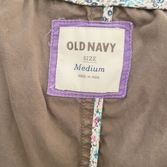 Old Navy Hooded Field Barn Jacket M Acorn EUC Long 100% Cotton - Picture 12 of 16